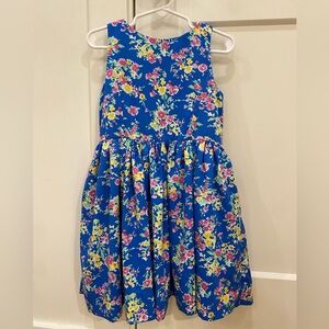 Ralph Lauren Polo Floral Blue Toddler Dress